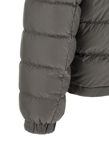 Moncler Gray Polyamide Full-Length Jacket