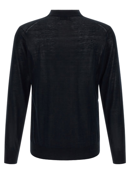 Brunello Cucinelli Blue Silk Cardigan