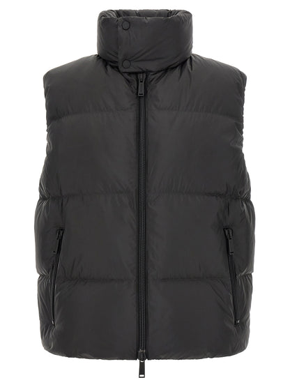 Dsquared² Black Polyester Sleeveless Jacket