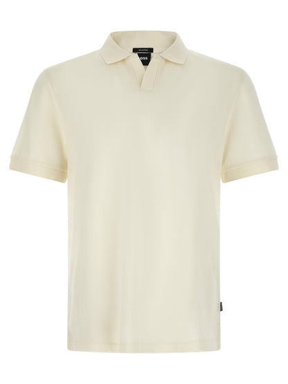 Hugo Boss White Cotton Polo Shirt