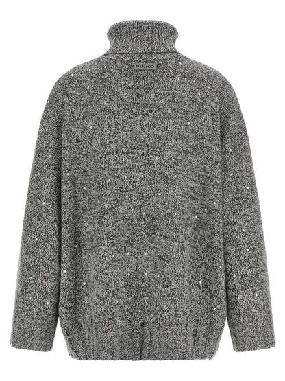 PINKO Gray Polyester Cardigan