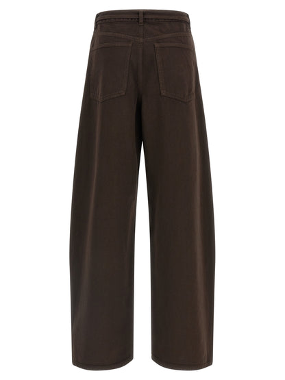 Twinset Brown Cotton High-Waisted Jean