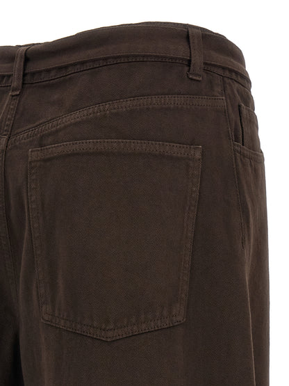 Twinset Brown Cotton High-Waisted Jean