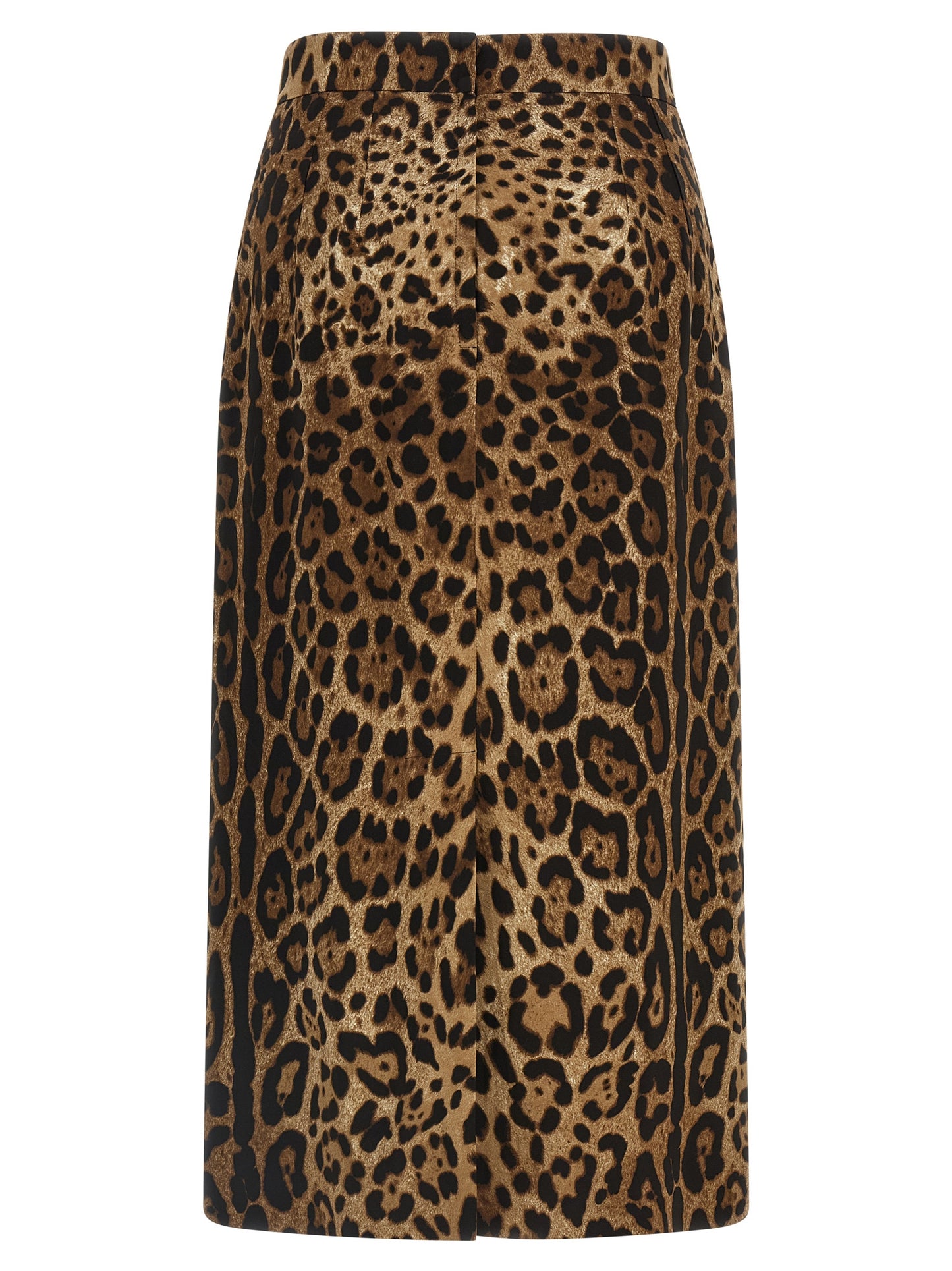 Dolce & Gabbana Brown Viscose Midi Skirt