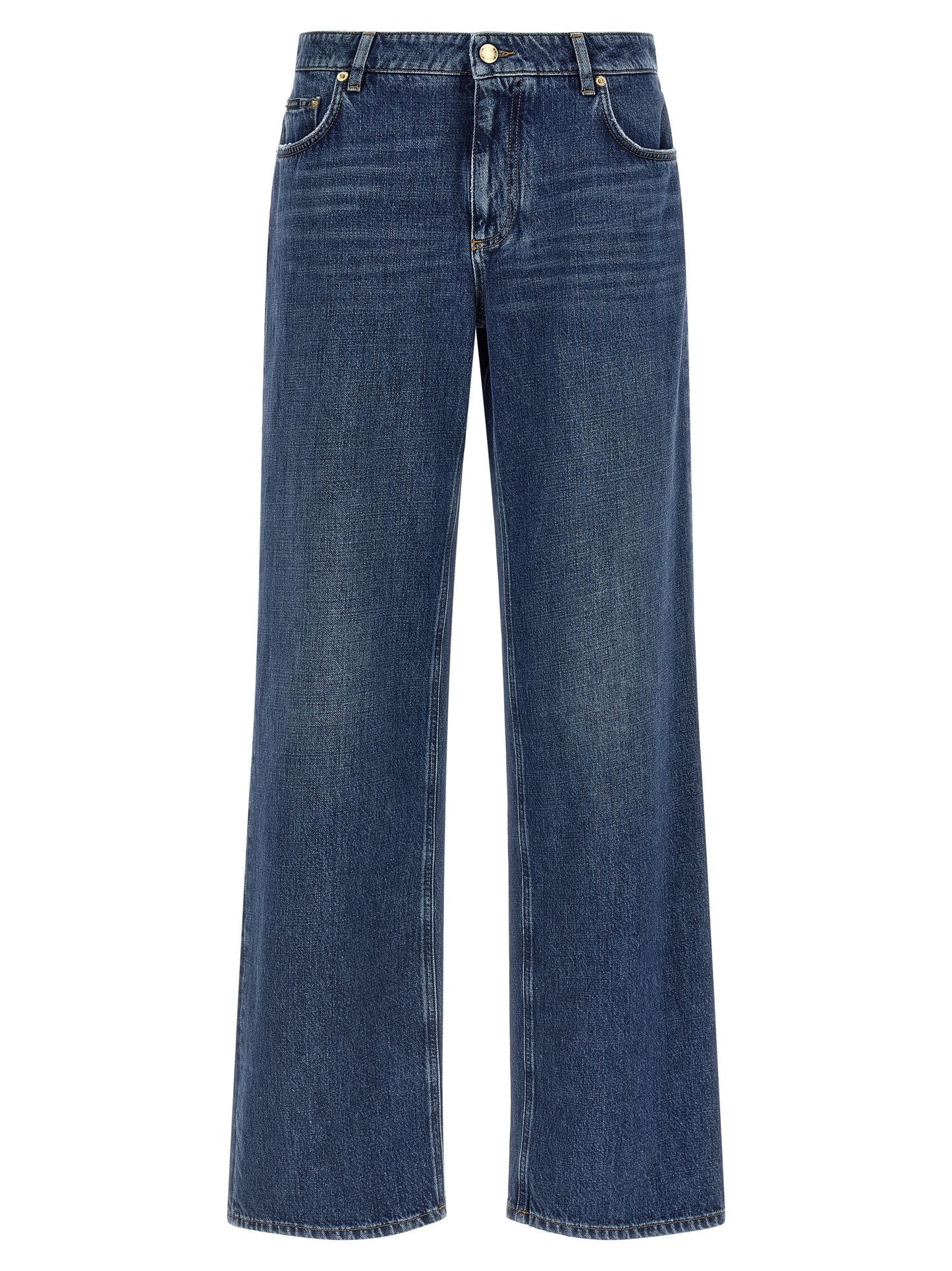 Dolce & Gabbana Blue Cotton Relaxed Fit Jeans