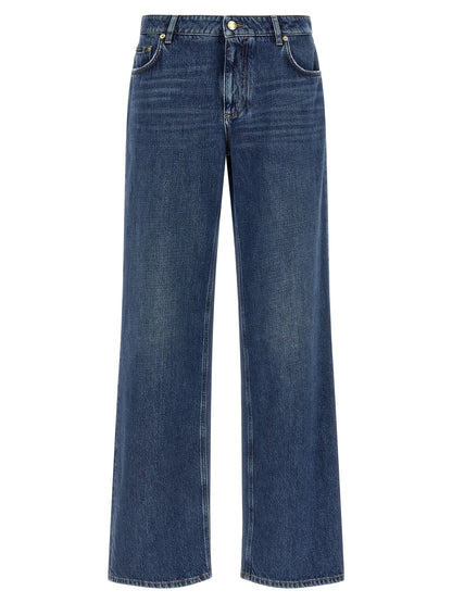 Dolce & Gabbana Blue Cotton Relaxed Fit Jeans