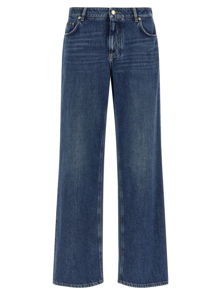 Dolce & Gabbana Blue Cotton Relaxed Fit Jeans