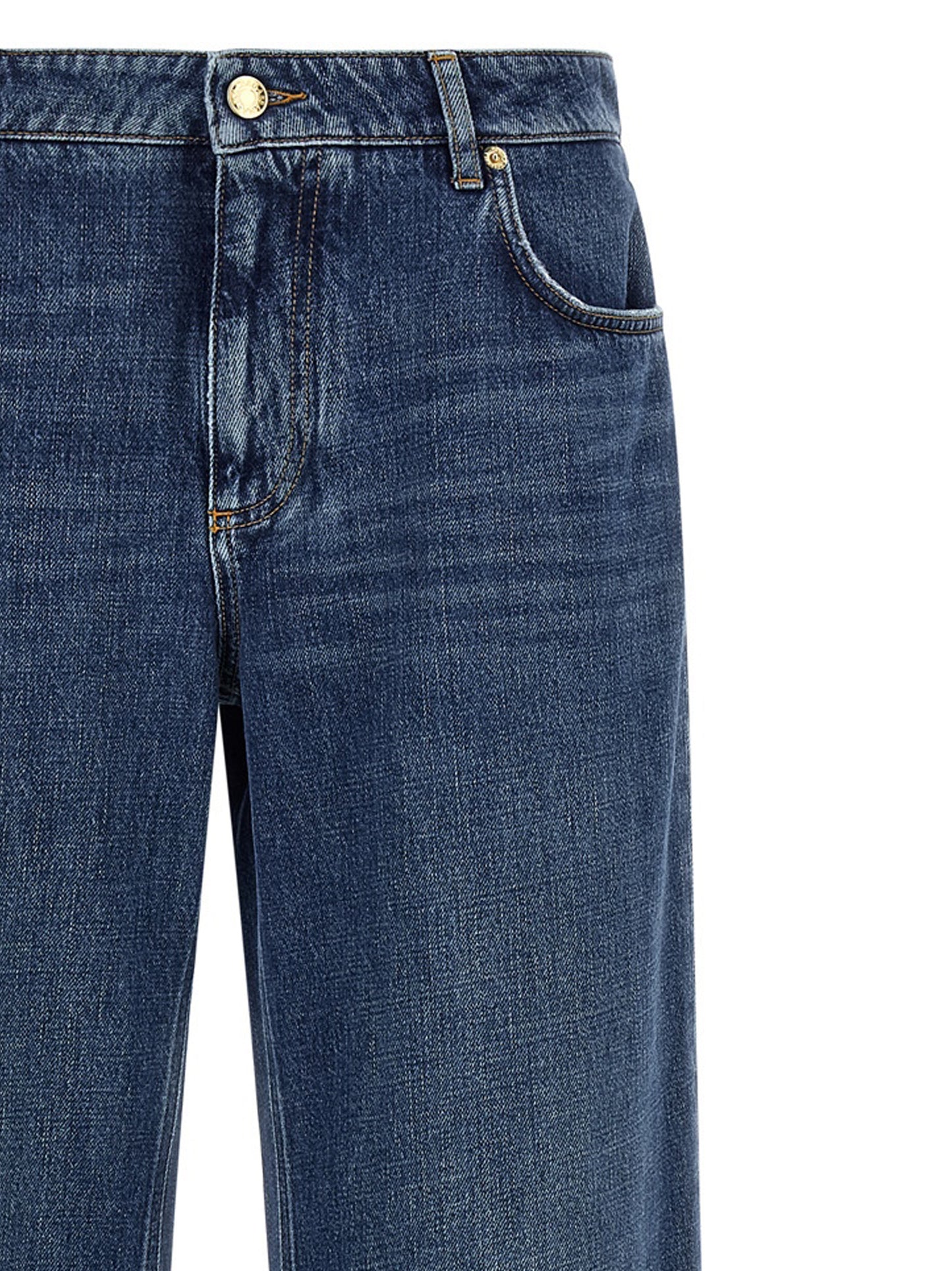 Dolce & Gabbana Blue Cotton Relaxed Fit Jeans