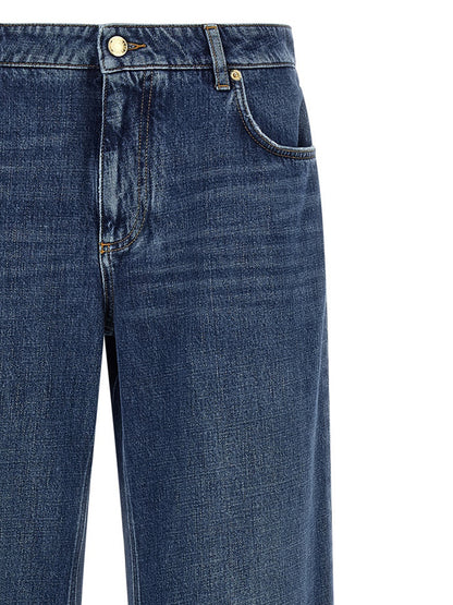 Dolce & Gabbana Blue Cotton Relaxed Fit Jeans