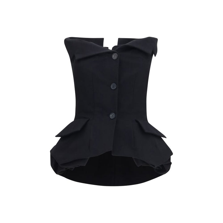 Magda Butrym Black Silk Blouse