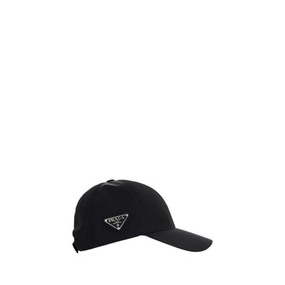Prada Black Recycled Polyamide Cap (Baseball Hat)