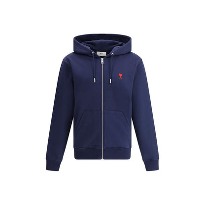 Ami Paris Blue Cotton Sweatshirt