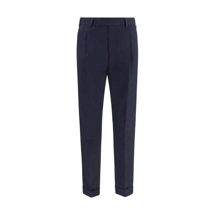 PT Torino Blue Wool Oves Aries Casual Pants