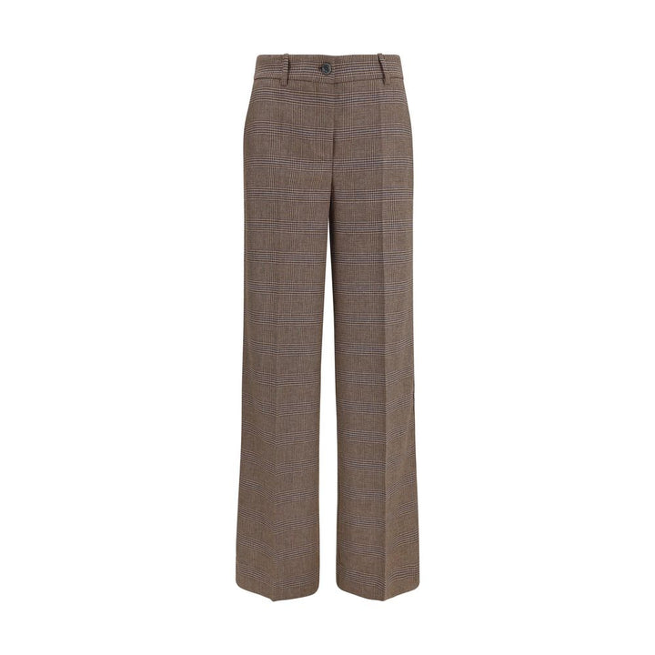 P.A.R.O.S.H. Brown Wool Oves Aries Casual Pants