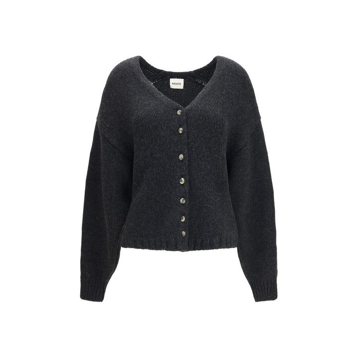 Khaite Gray Cashmere Cardigan