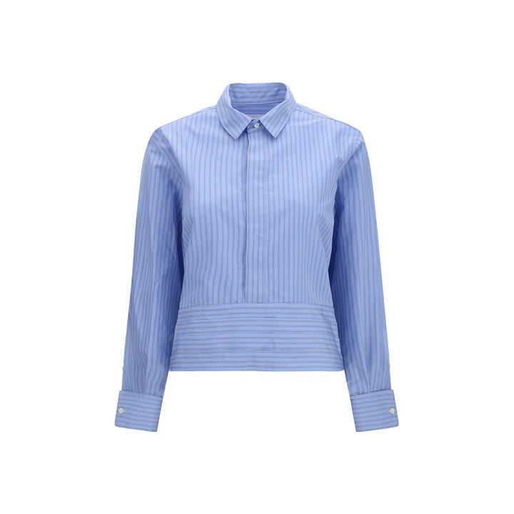 Sacai Blue Cotton Pattern Shirt