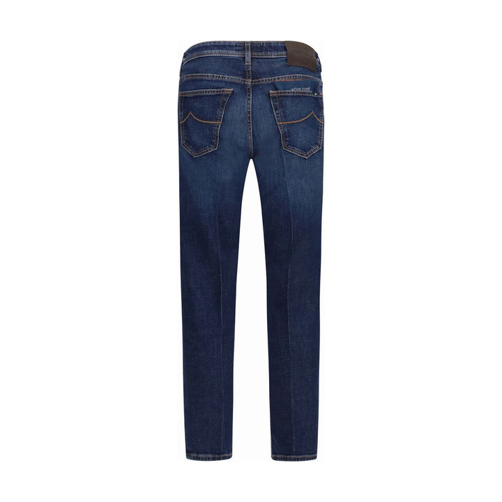 Jacob Cohen Blue Elastane Tapered Jeans