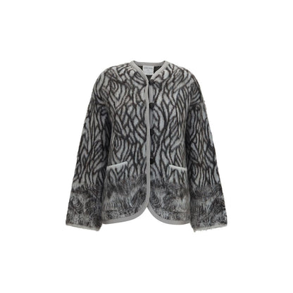 Forte_Forte Gray Alpaca Vicugna Pacos Cardigan