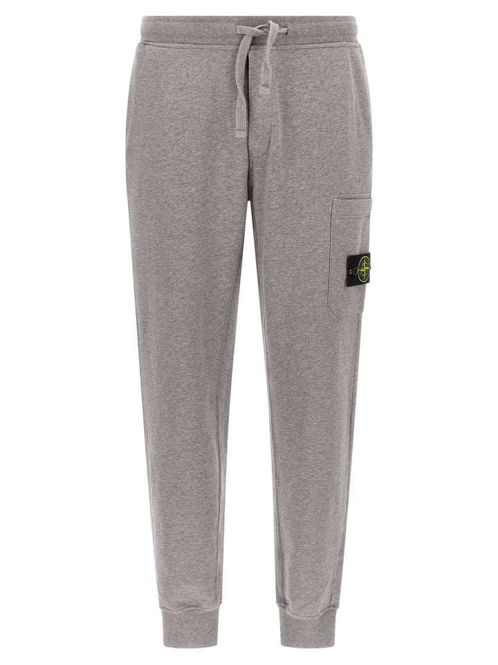 Stone Island Gray Cotton Joggers (Workout Pants)