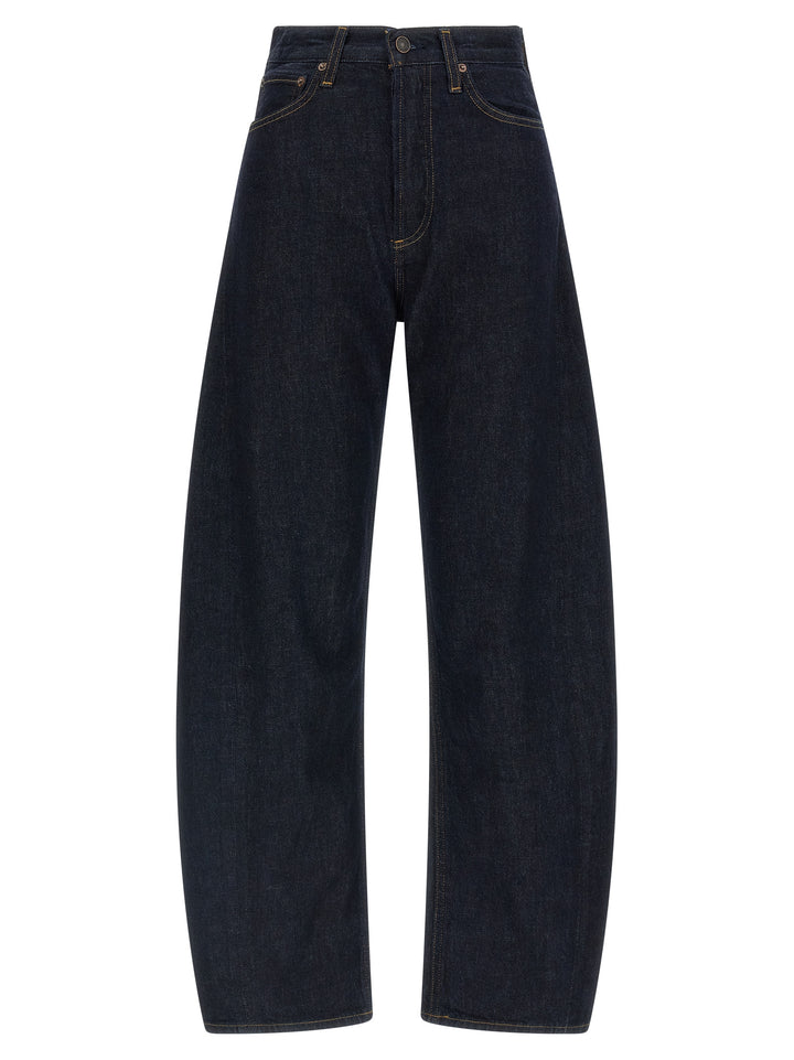 Agolde Blue Cotton High-Waisted Jean