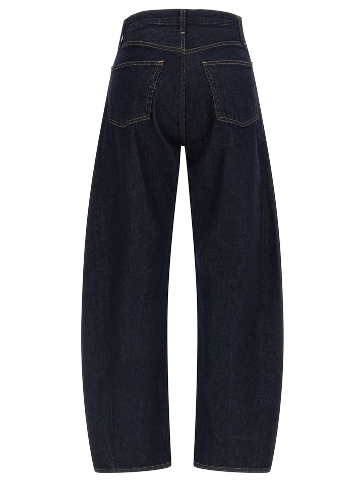 Agolde Blue Cotton High-Waisted Jean