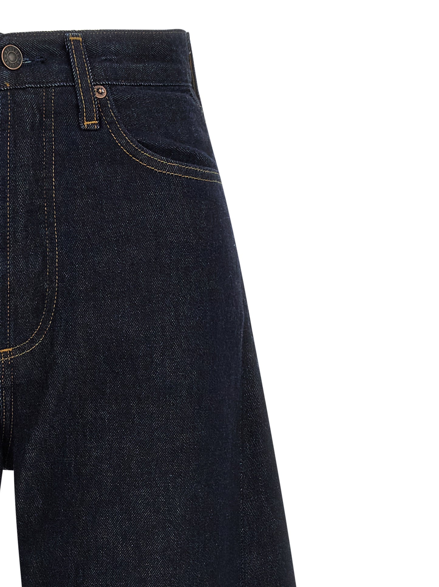 Agolde Blue Cotton High-Waisted Jean