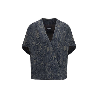 Giorgio Armani Blue Cotton Denim Jacket