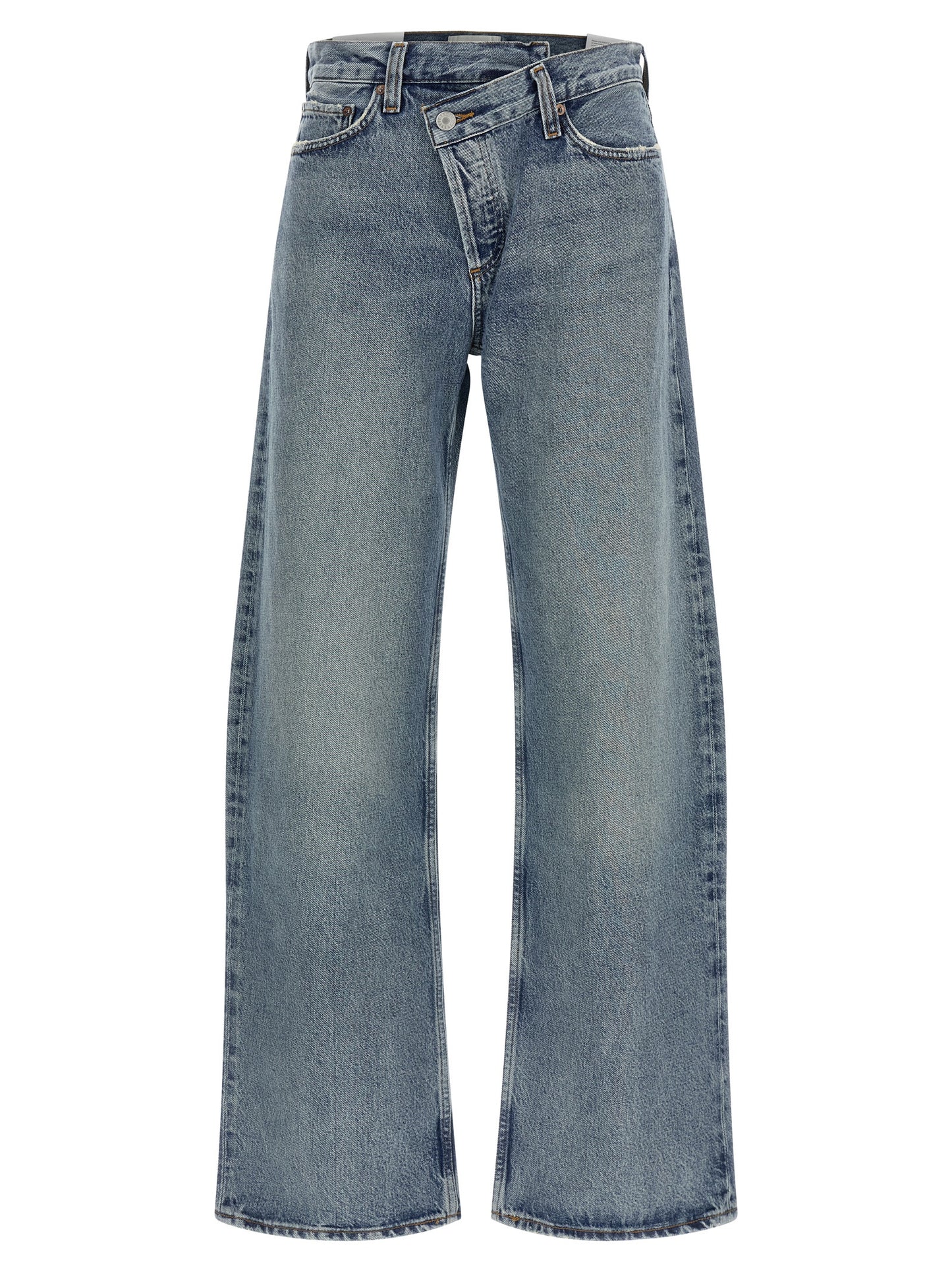 Agolde Blue Cotton Relaxed Fit Jeans