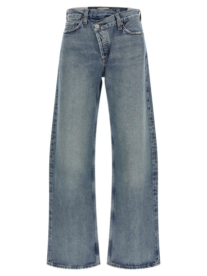 Agolde Blue Cotton Relaxed Fit Jeans