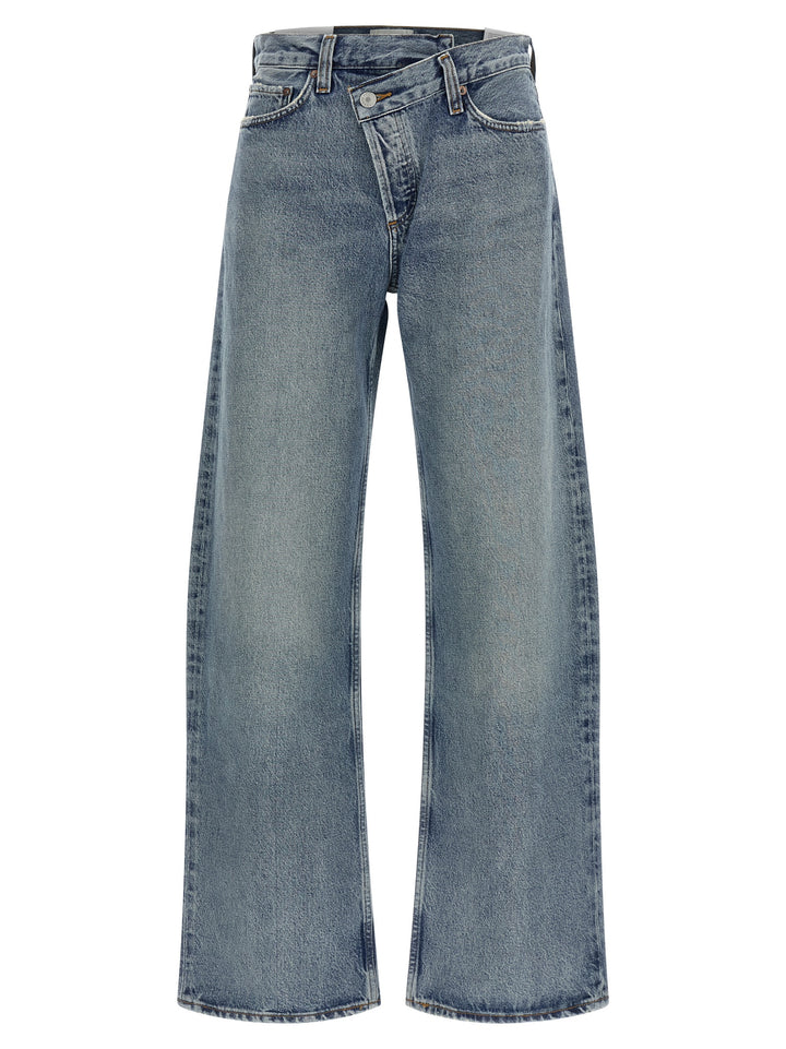 Agolde Blue Cotton Relaxed Fit Jeans