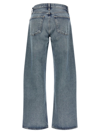 Agolde Blue Cotton Relaxed Fit Jeans