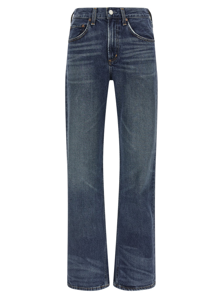 Agolde Blue Cotton Bootcut Jeans
