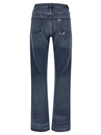Agolde Blue Cotton Bootcut Jeans