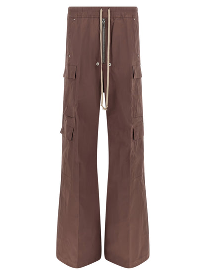 Rick Owens Brown Cotton Flared Pants