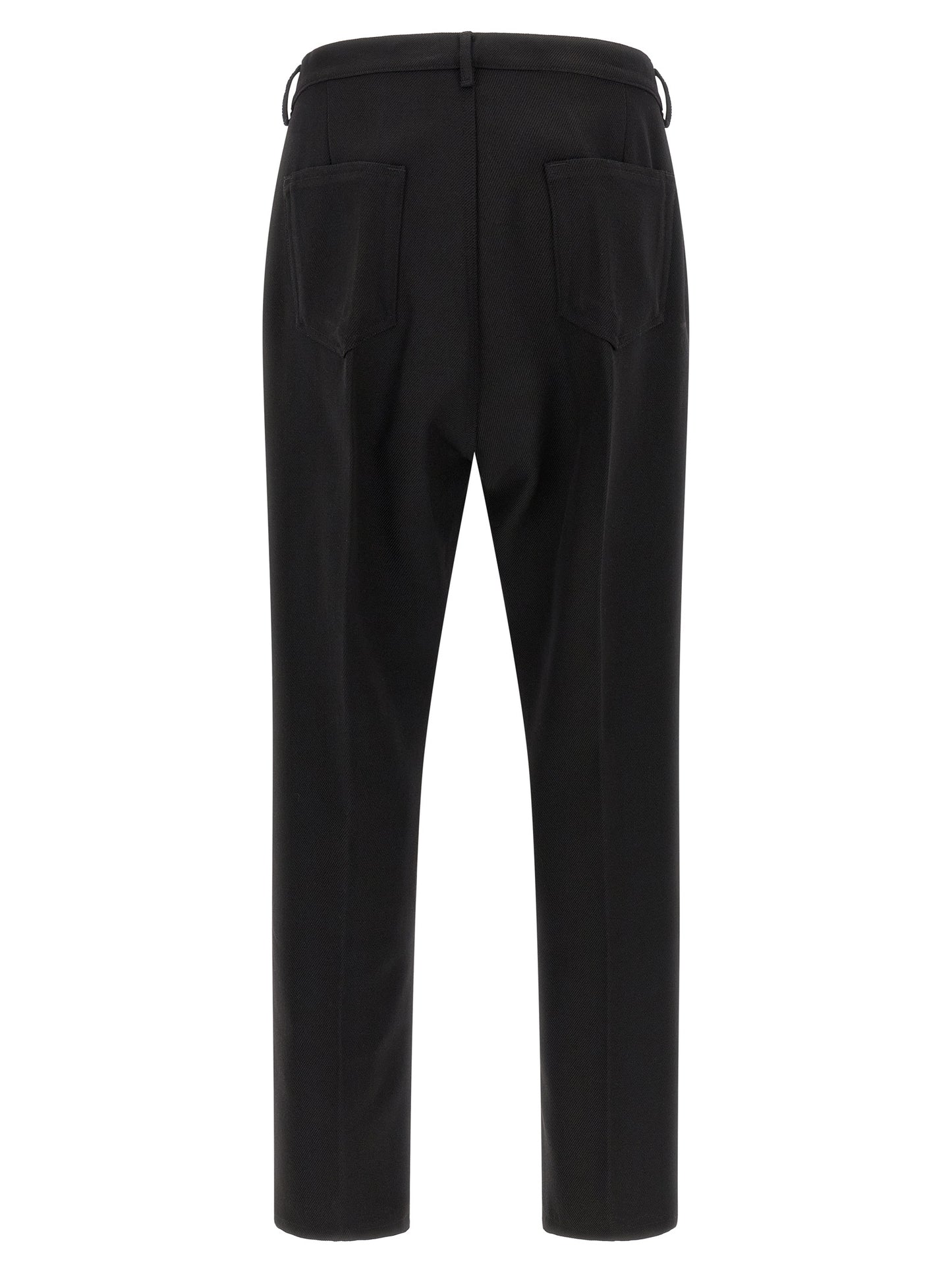 Rick Owens Black Cotton Casual Pants