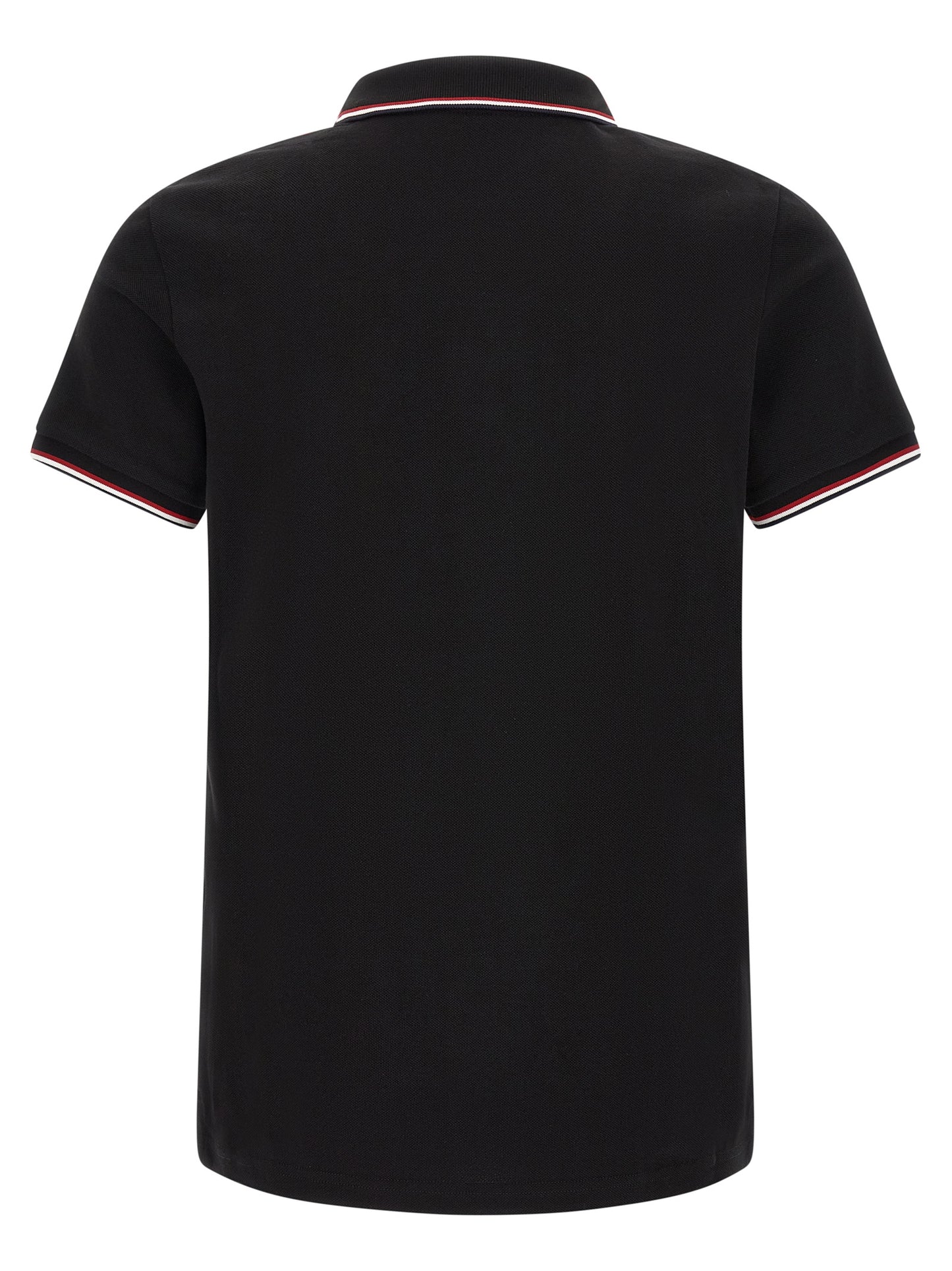 Moncler Black Cotton Polo Shirt
