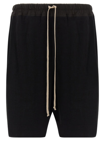Rick Owens Black Cotton Bermuda Shorts