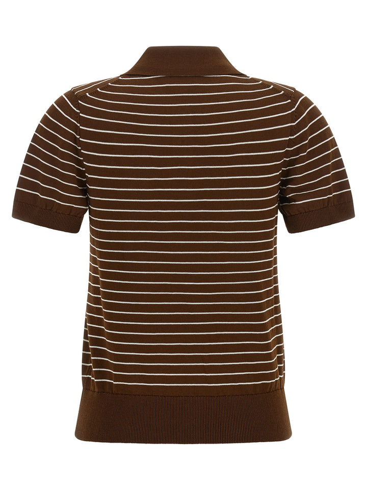 A.P.C. Brown Cotton Polo Shirt