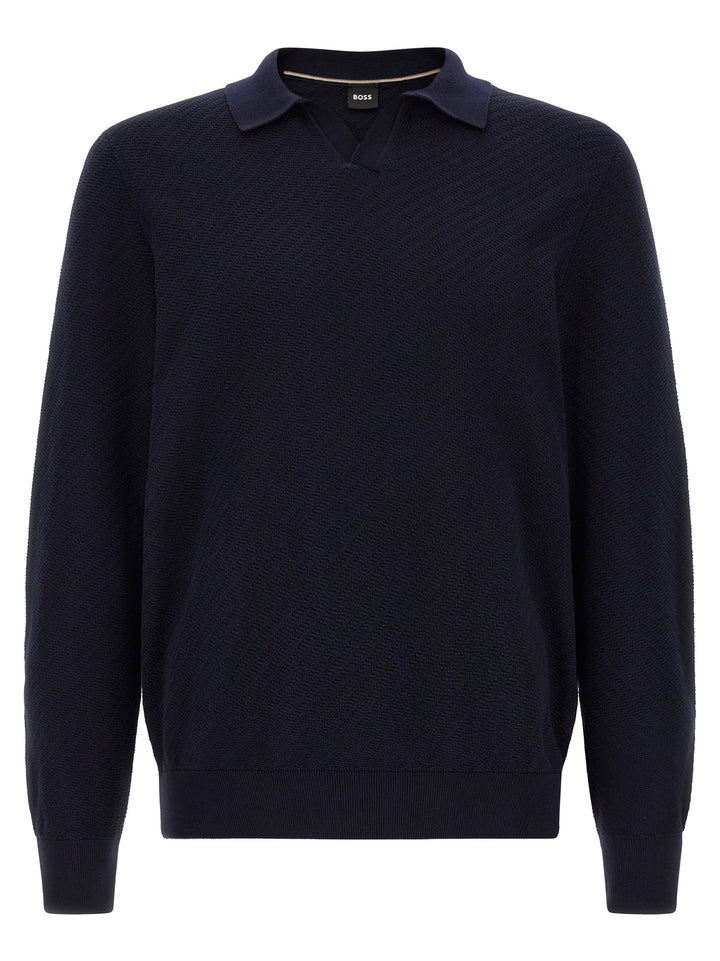 Hugo Boss Blue Cotton Polo Shirt