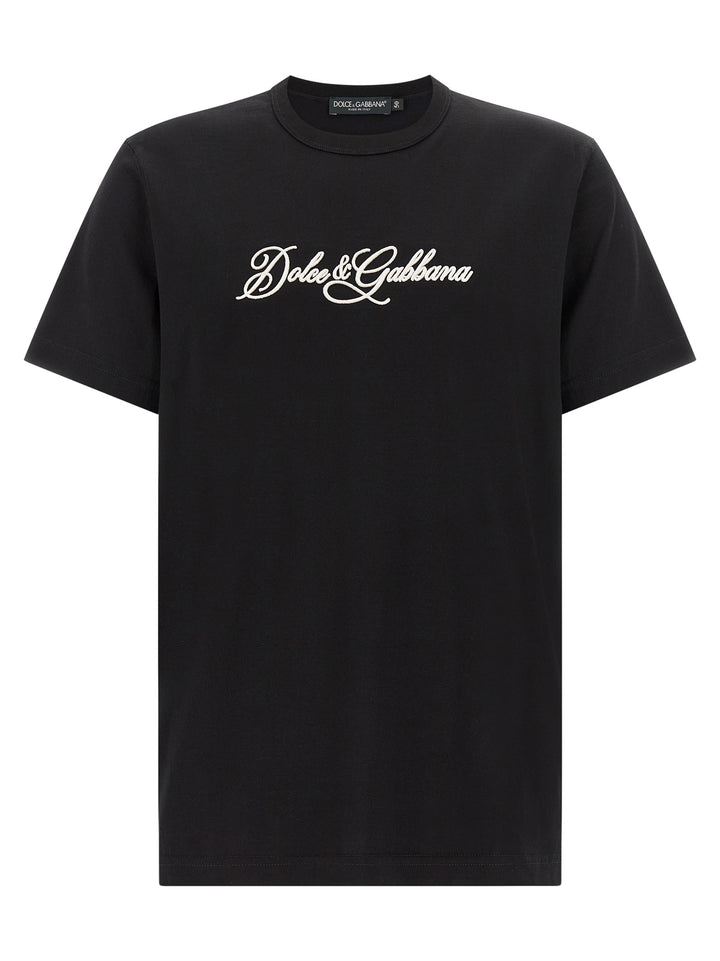 Dolce & Gabbana Black Cotton T-Shirt