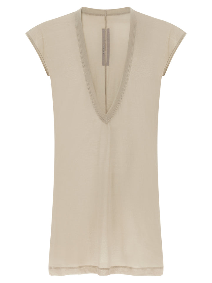 Rick Owens Beige Cotton T-Shirt