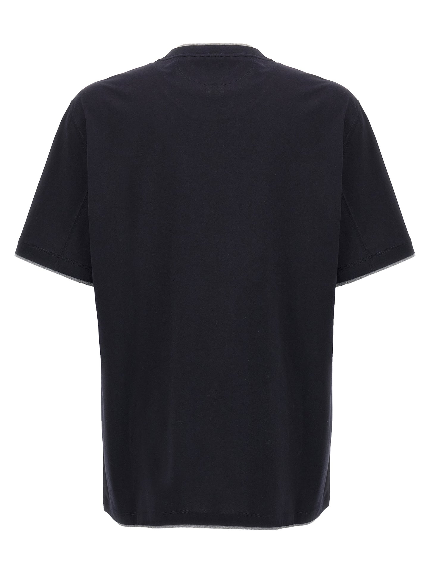 Brunello Cucinelli Blue Cotton T-Shirt