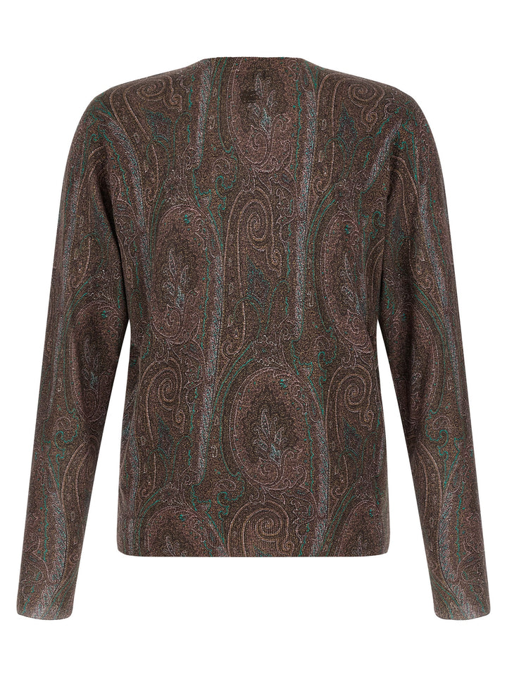 Etro Bordeaux Silk Cardigan
