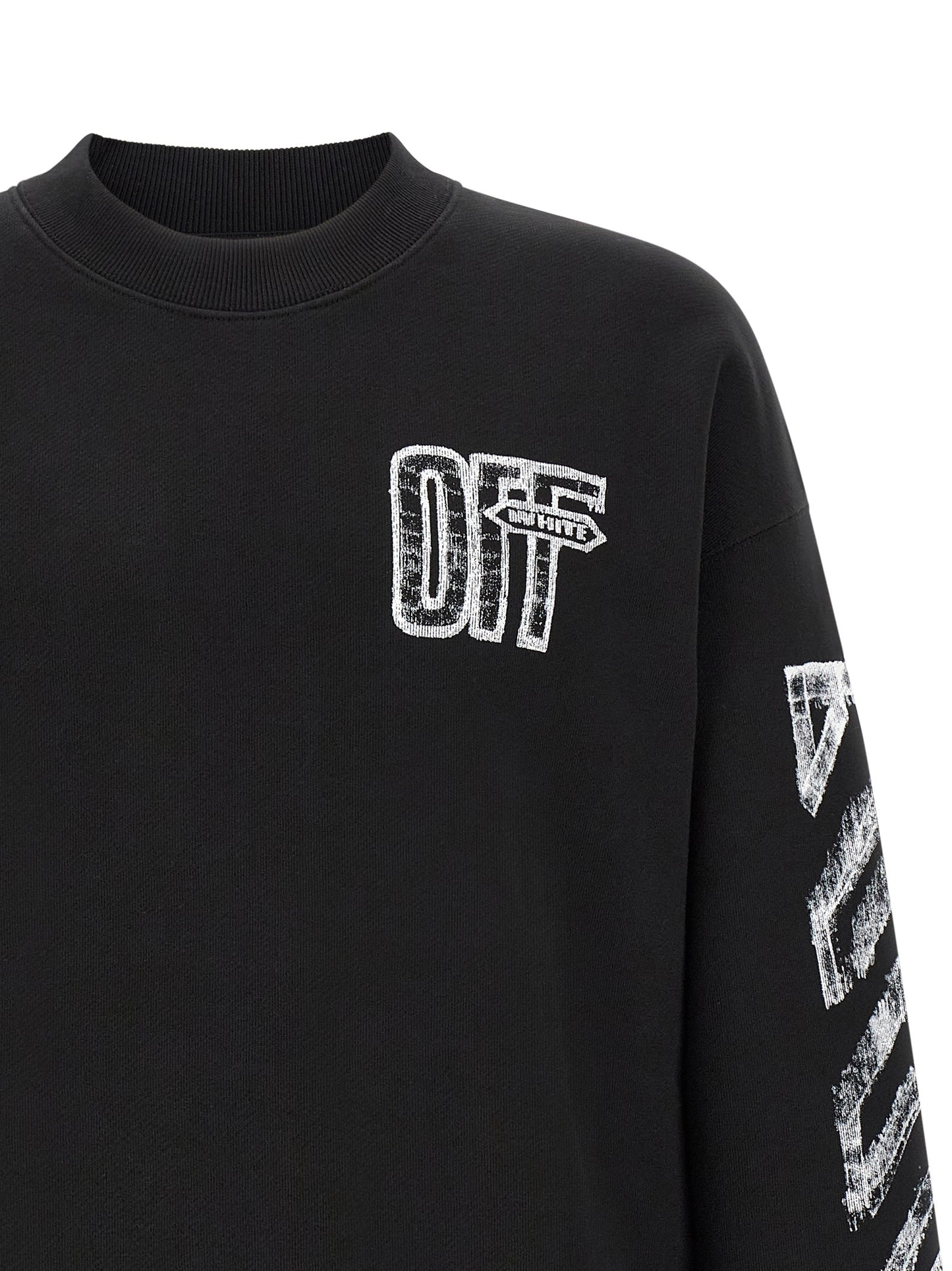 Off-White Black Cotton Sweatshirt
