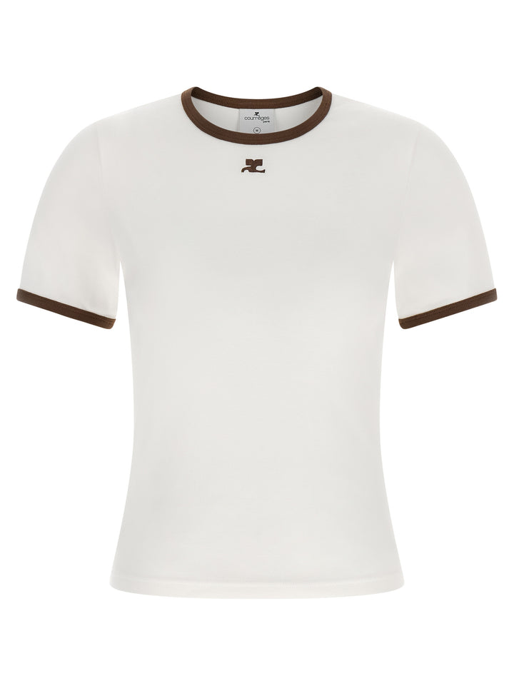 Courrèges Brown Cotton T-Shirt
