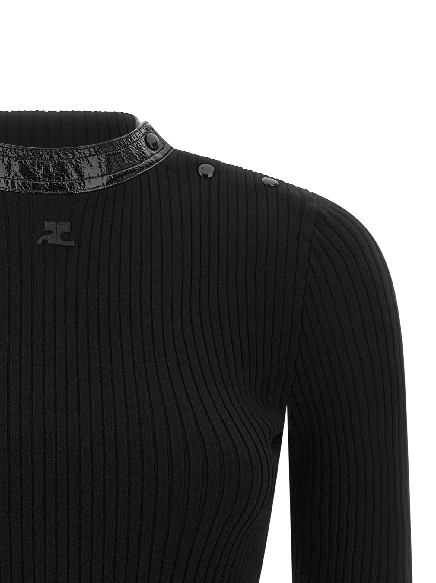 Courrèges Black Viscose Cardigan