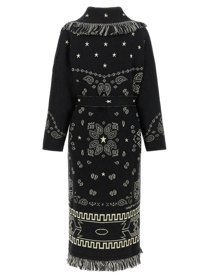 Alanui Black Virgin Wool Coat