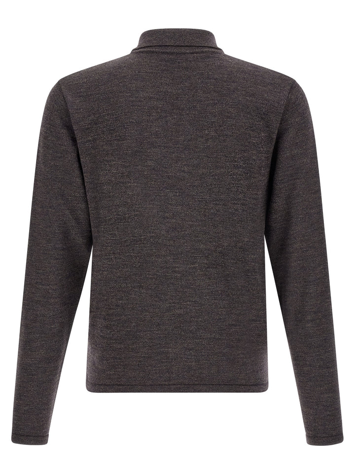 Lemaire Brown Wool Polo Shirt