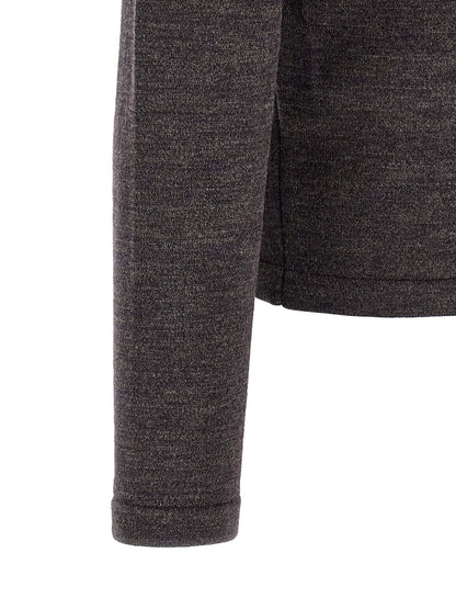 Lemaire Brown Wool Polo Shirt
