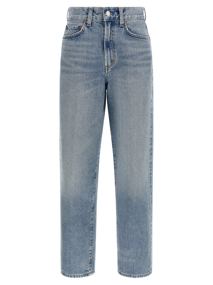 Agolde Blue Cotton Straight-Leg Jeans